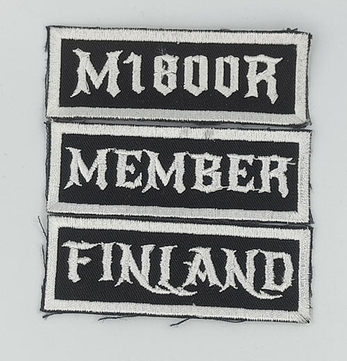 M1800 Riders Finland kangasmerkit / patchit 3 kpl (vain jäsenille)