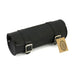 Ledrie, leather tool roll. Black with chrome buckles.