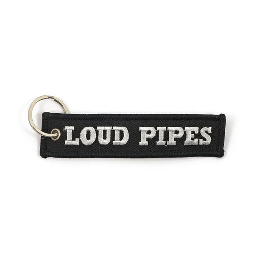 Avaimenperä Loud Pipes Saves Lives, musta/valkoinen.