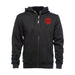 WCC red OG Classic zip hoodie black.