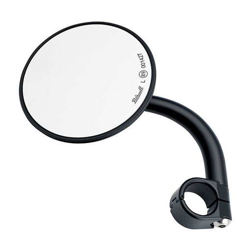Biltwell Utility round mirror short stem black ECE appr..