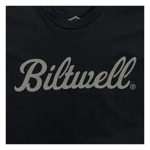 Biltwell Script Grey T-shirt black.
