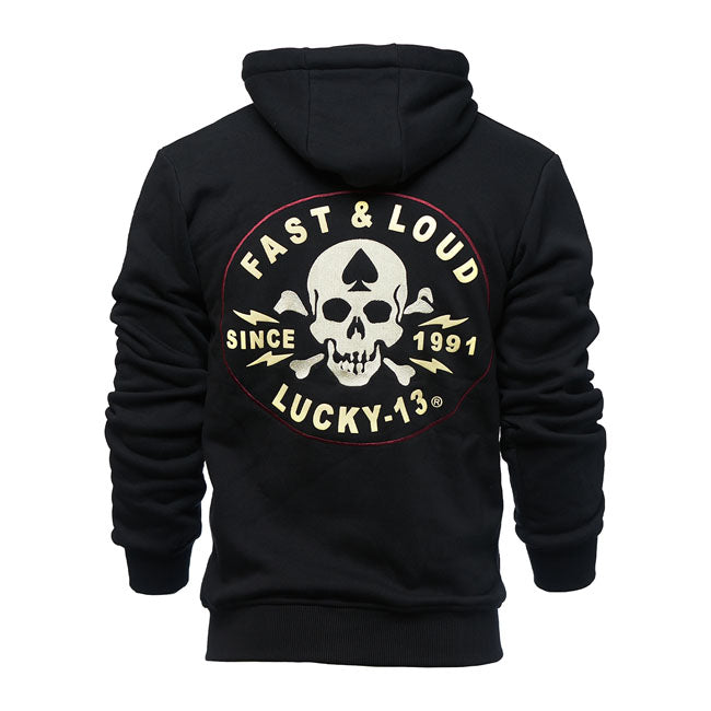 Lucky 13 Fast and Loud zip hoodie black.