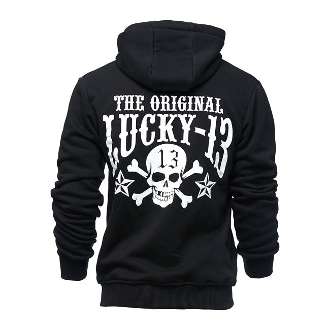 Lucky 13 Skull Stars zip hoodie black.