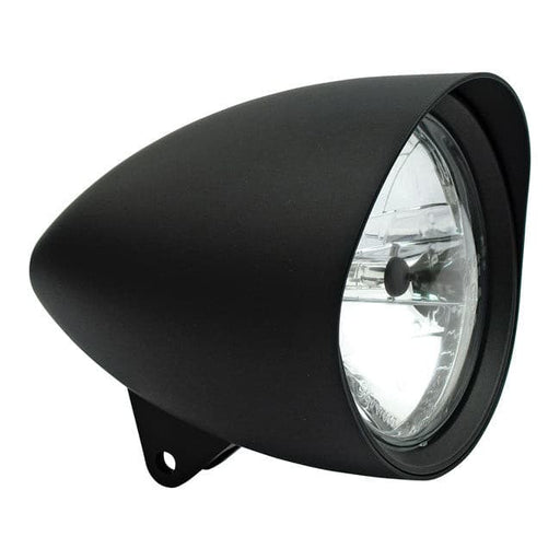 Smoothie 5-3/4" headlamp with round visor. Black.