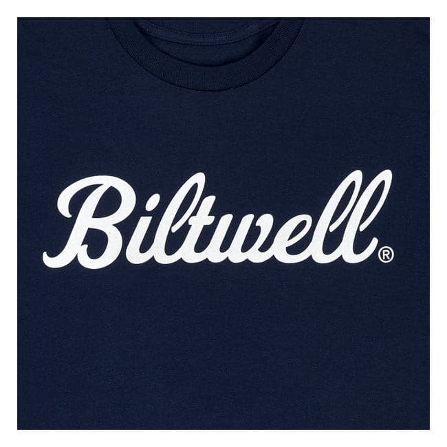 Biltwell Script T-shirt navy.