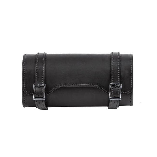 Ledrie, leather tool roll. Black with black buckles.