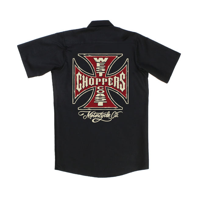WCC Motorcycle Co. workshirt black/red.