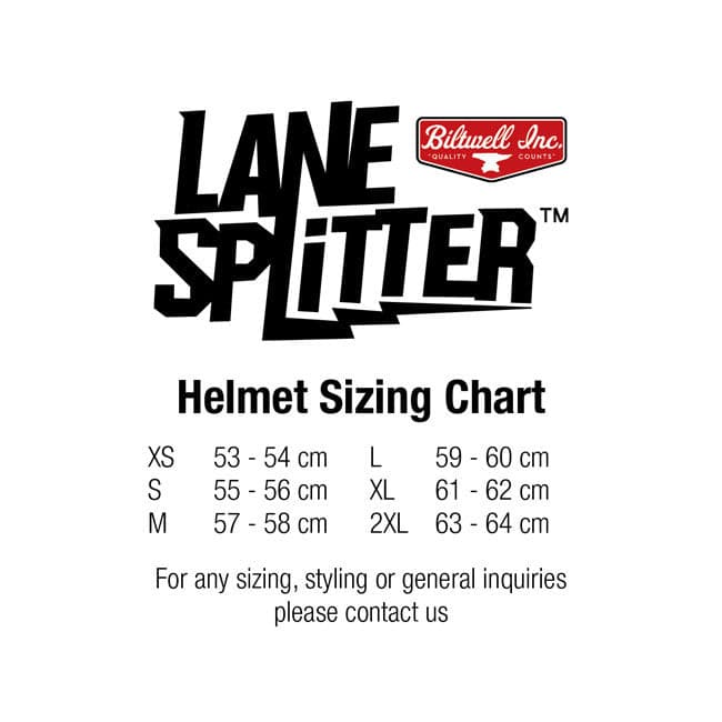 Biltwell Lane Splitter Helmet Gloss Black.