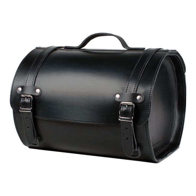 515857k.jpg Ledrie, motorcycle suitcase. Black leather, 32 ltr - Image 1