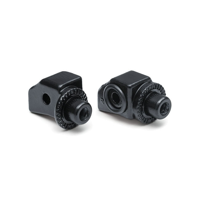 Kuryakyn, splined peg adapters rear. Satin black