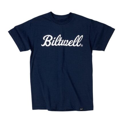 Biltwell Script T-shirt navy.